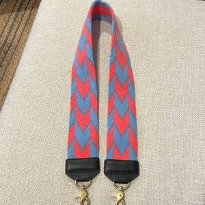 Stylish Blue and Pink Chevron Bag Strap